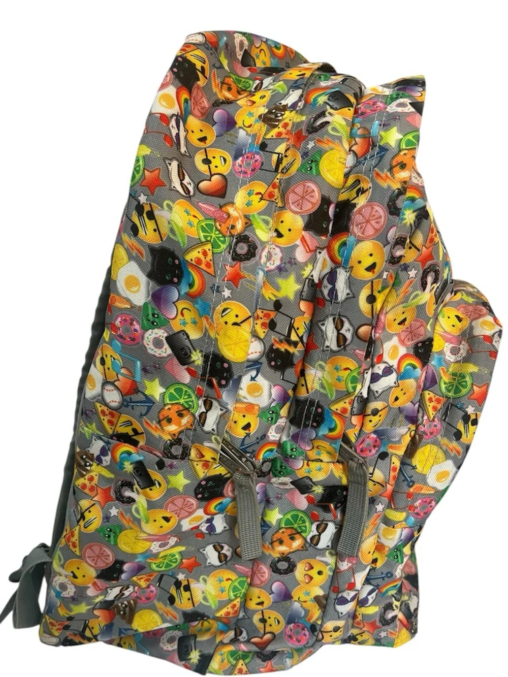 Jansport Trans Fun Bright Large Multicolor Emoji Print Backpack.